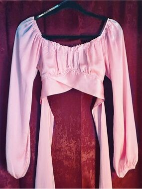 Puff Sleeve Wrap Blouse